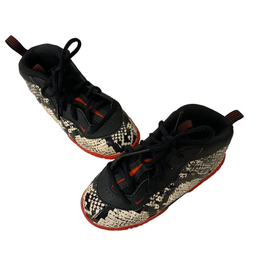 Niki infant size 8 black red white  zebra print girls sneakers
